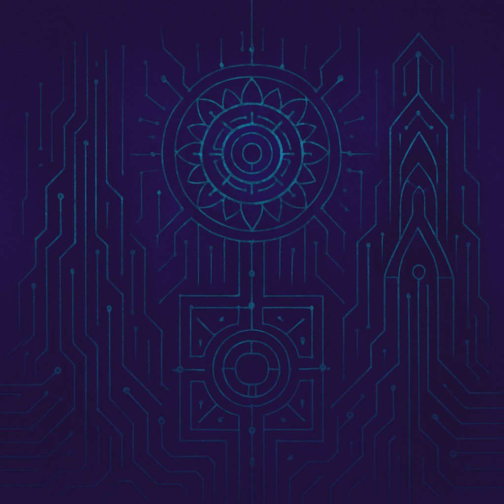 Stories section featuring digital koans and narratives